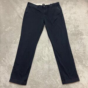 J Crew Chino Pants Mens 38x34 Navy Blue Cotton Stretch 770 Straight Fit